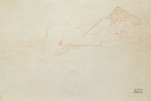 Klimt, Gustav: Liegender weiblicher Akt