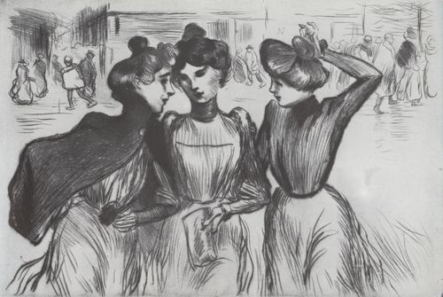 Steinlen, Theophile Alexandre: Drei N�herinnen