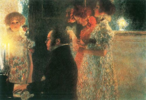Klimt, Gustav: Schubert am Klavier