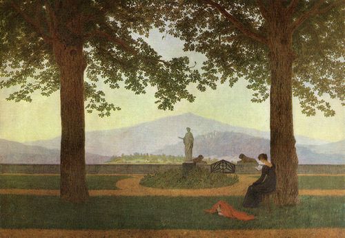 Friedrich, Caspar David: Gartenterrasse (Schlossterrasse, Blick von der Terrasse des Schlosses Erdmannsdorf)