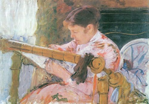 Cassatt, Mary: Lydia am Strickrahmen