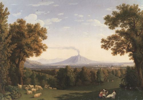 Hackert, Jacob Philipp: Ansicht des Englischen Garten von Caserta aus