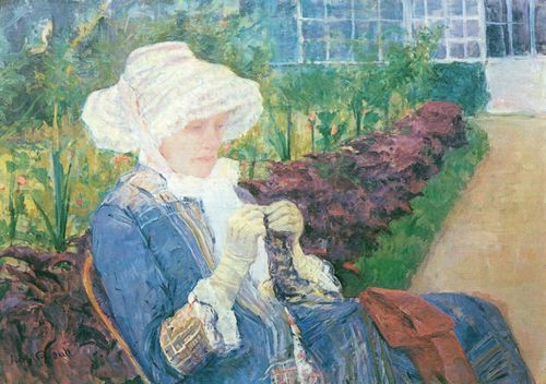 Cassatt, Mary: Lydia beim H�keln im Garten von Marly