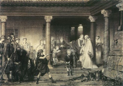 Alma-Tadema, Sir Lawrence: Die Ausbildung der Kinder Chlodwigs