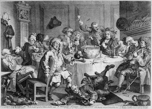 Hogarth, William: Eine mittern�chtliches modernes Gespr�ch