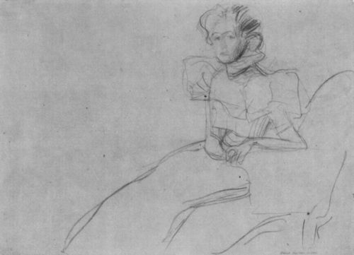 Klimt, Gustav: Sitzende Dame im Lehnstuhl
