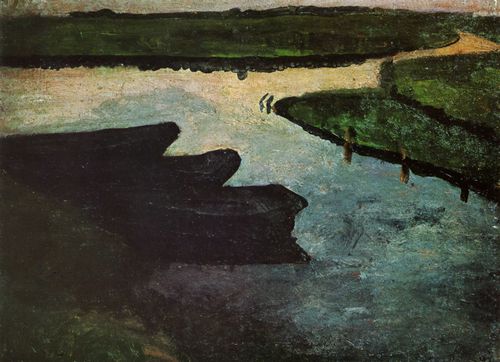 Modersohn-Becker, Paula: Moorkanal mit Torfk�nen