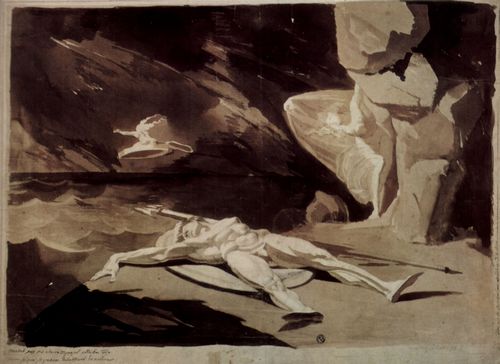 F�ssli, Johann Heinrich: Thetis beweint den toten Achilleus