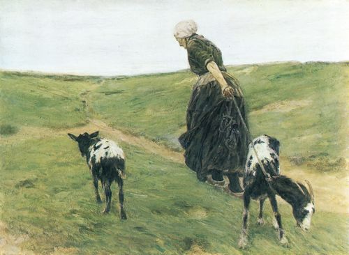 Liebermann, Max: Frau mit Ziegen