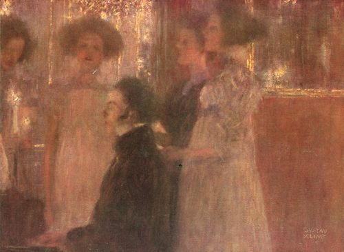 Klimt, Gustav: Schubert am Klavier (Entwurf)