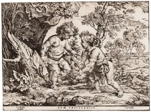 Rubens, Peter Paul: Das Christuskind und Johannes, mit einem Lamm spielend
