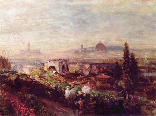 Achenbach, Oswald: Blick auf Florenz