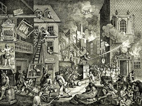 Hogarth, William: Folge »Die Zeiten«, Blatt 1, dritte Fassung