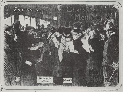 Steinlen, Theophile Alexandre: Illustration f�r: »Chansons de Montmartre« (von Paul Delmet)