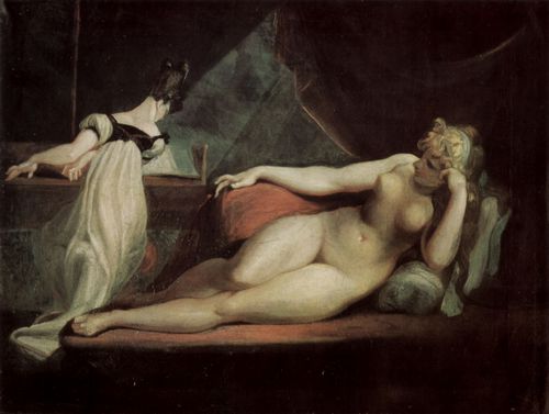 F�ssli, Johann Heinrich: Liegende Nackte und Klavierspielerin