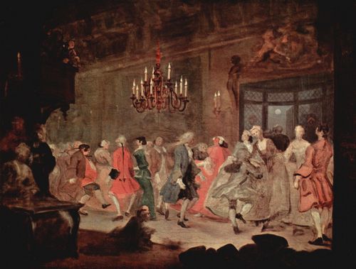 Hogarth, William: Gem�ldezyklus »Gl�ckliche Hochzeit«, Szene: Der Ball