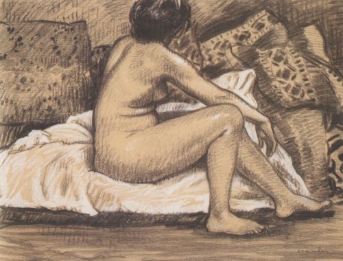 Steinlen, Theophile Alexandre: Sitzender R�ckenakt