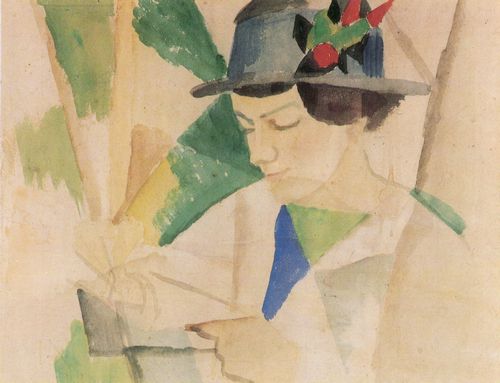 Macke, August: Die Frau des Malers, lesend