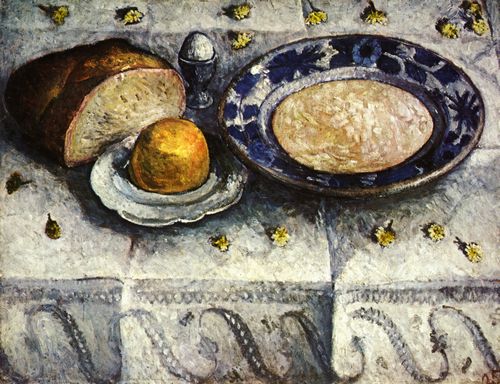 Modersohn-Becker, Paula: Stillleben mit Milchschale (Fr�hst�ckstisch)