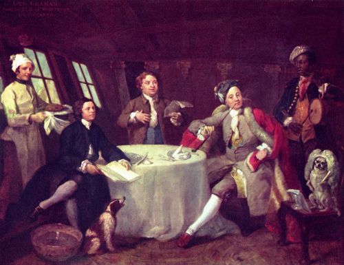 Hogarth, William: Portr�t des Lord George Graham in seiner Kaj�te