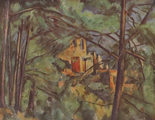 C�zanne, Paul: Das »Ch�teau Noir« hinter B�umen