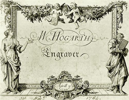 Hogarth, William: William Hogarths Gesch�ftskarte