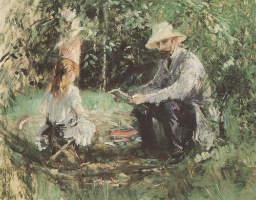 Morisot, Berthe: Eug�ne Manet und seine Tochter im Garten