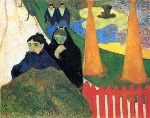 Gauguin, Paul: Alte Jungfern durchqueren einen winterlichen Garten in Arles