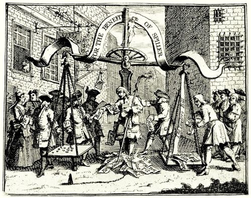 Hogarth, William: Benefizkarte f�r den Kom�dianten James Spiller