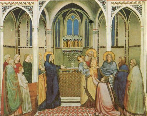 Giotto di Bondone: Fresken in der Kirche San Francesco in Assisi, Szene: Beschneidung Christi