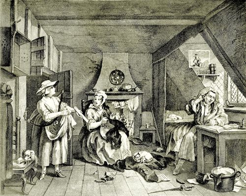 Hogarth, William: Der Dichter in Not