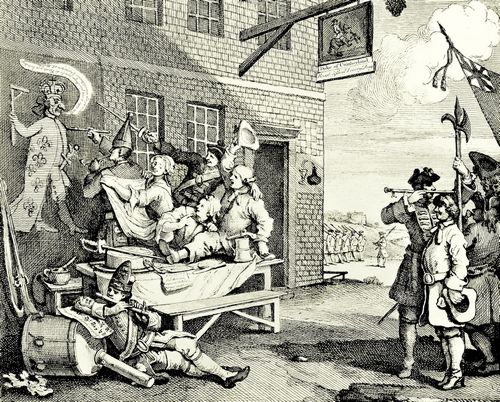 Hogarth, William: Die Invasion, 2. Blatt: England