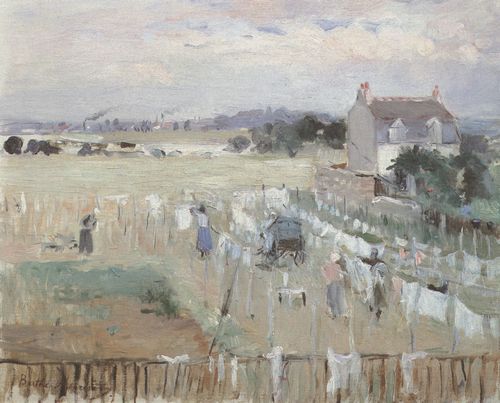 Morisot, Berthe: Zum Trocknen aufgehangene W�sche