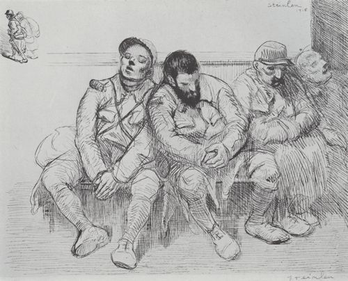 Steinlen, Theophile Alexandre: Zwischen zwei Z�gen