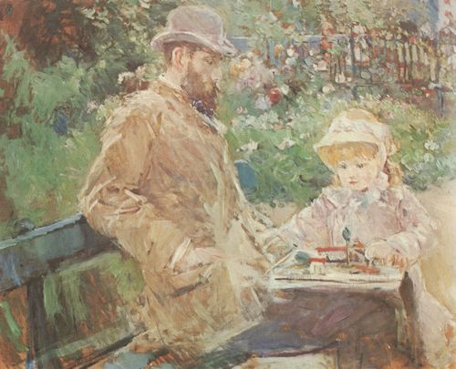Morisot, Berthe: Eug�ne Manet und seine Tochter in Bougival