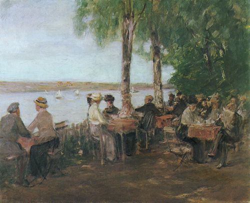 Liebermann, Max: Gartenlokal am Wasser