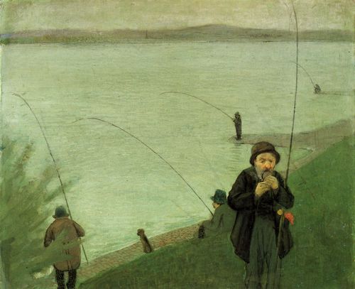 Macke, August: Angler am Rhein