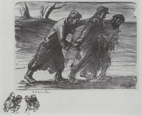 Steinlen, Theophile Alexandre: Die Verwundeten