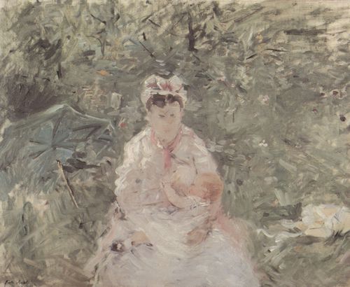 Morisot, Berthe: Die S�ugamme Angele stillt Julie Manet
