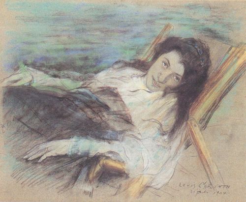 Corinth, Lovis: Charlotte Berend im Liegestuhl