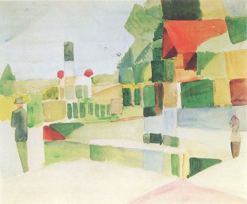Macke, August: An der Schiffsl�nde