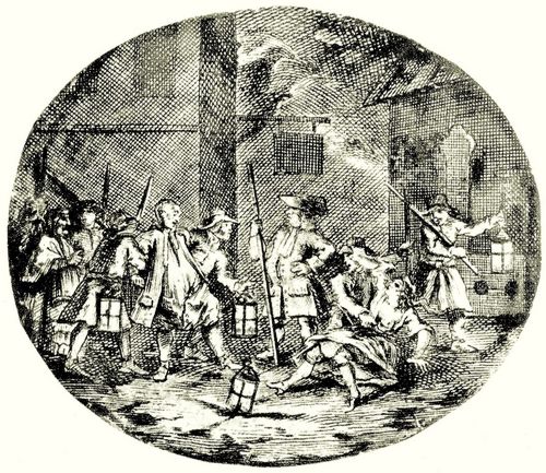 Hogarth, William: N�chtliche Durchsuchung