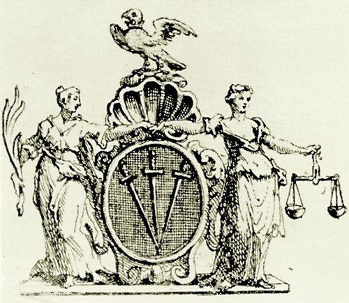 Hogarth, William: Exlibris f�r ein Mitglied der Familie Paulet