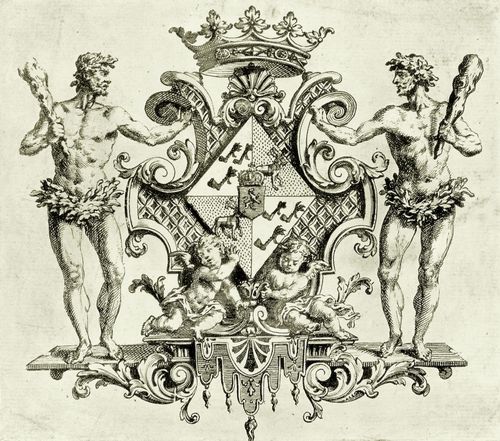 Hogarth, William: Wappen der Herzogin von Kendal