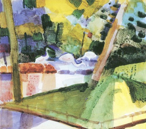 Macke, August: Flamingos im Zoo