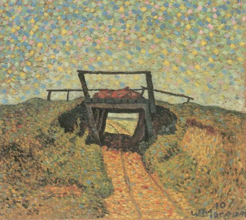 Morgner, Wilhelm: Landschaft mit kleiner Br�cke