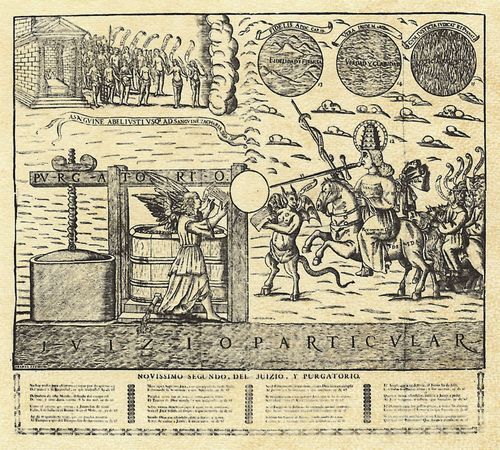 Abadal, Pere: Illustration zum »Buch von den vier letzten Dingen« des Karth�userm�nchs Dionysius, Zweitens: Gericht und Fegefeuer