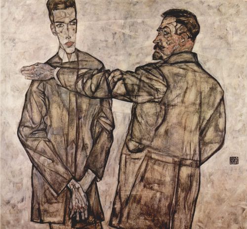 Schiele, Egon: Doppelportr�t von Heinrich Bensch und seinem Sohn Otto