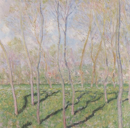 Monet, Claude: B�ume im Winter, Blick auf Bennecourt