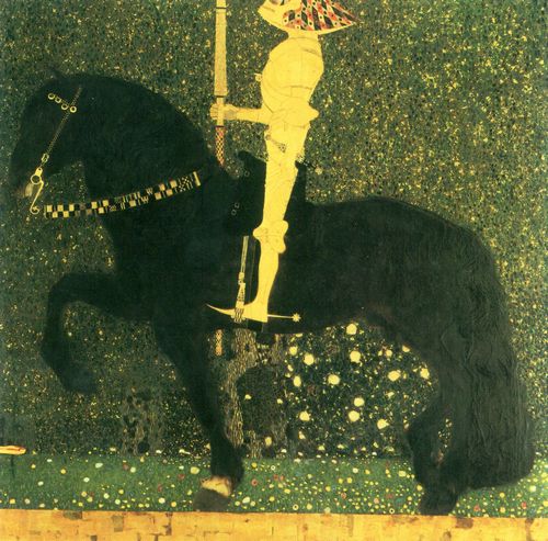 Klimt, Gustav: Das Leben ein Kampf (Der goldene Ritter)